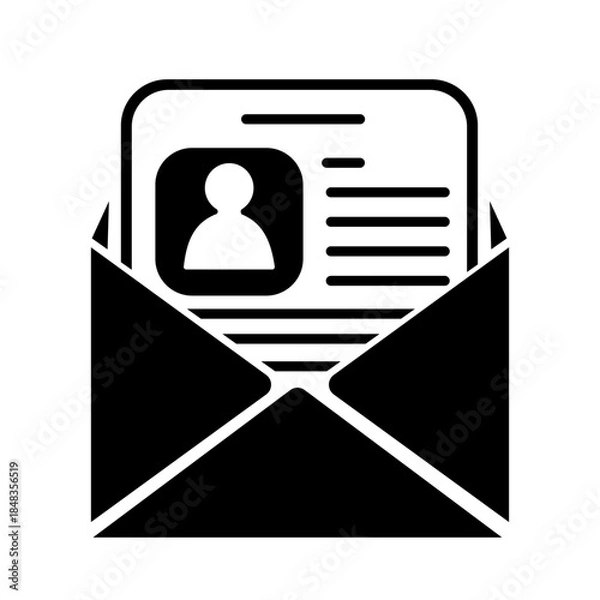 Fototapeta CV Job Application Letter Vector Icon