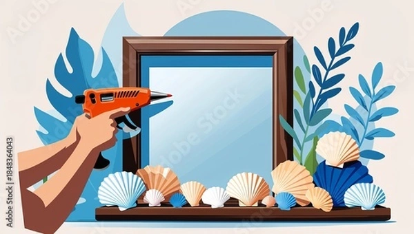 Obraz Seashell Mirror Decor: A DIY Craft Guide