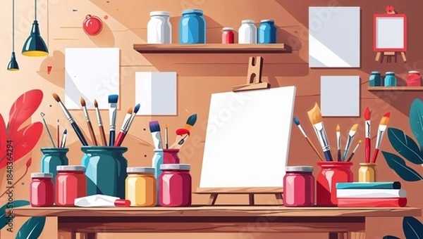 Obraz Artist's Studio: A Vibrant Haven for Creativity
