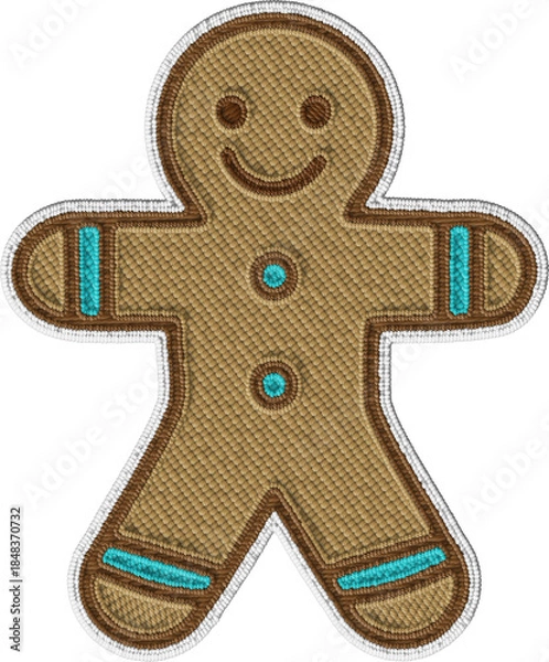 Fototapeta Gingerbread Man Cookie Illustration