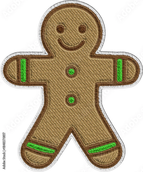 Fototapeta Gingerbread Man Cookie Illustration