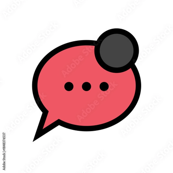 Fototapeta Online Chat Connection Icon design