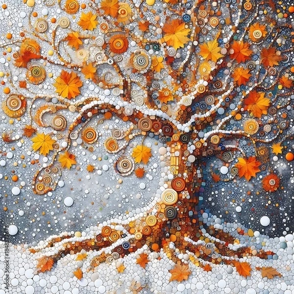 Fototapeta winter landscape with trees