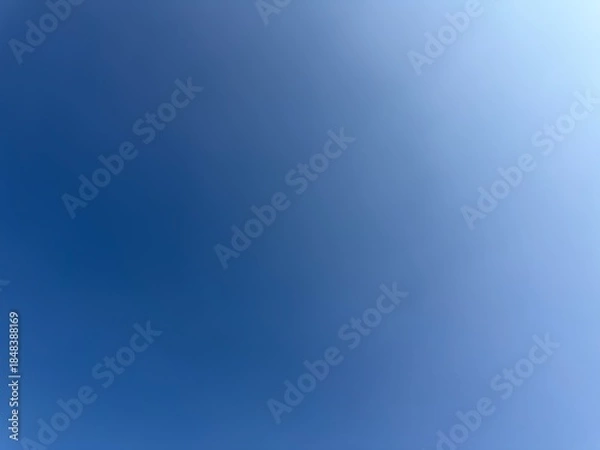 Obraz Clear blue sky gradient background with copy space