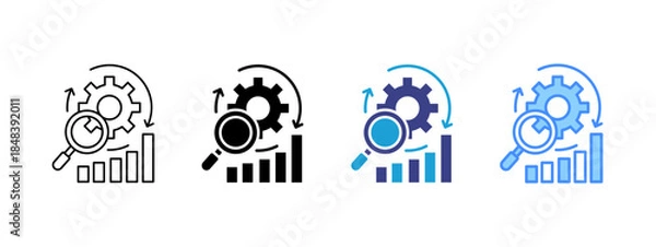 Obraz Optimize icon set multiple style collection