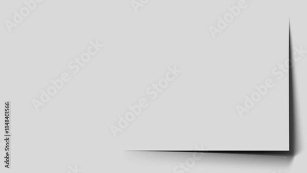 Fototapeta Minimalist white paper corner with subtle shadow effect