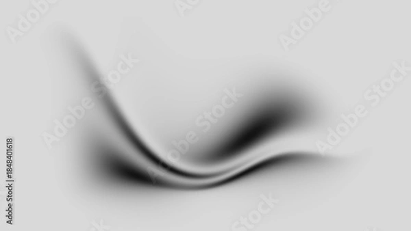 Fototapeta Blurry abstract wave design with shadows on light background
