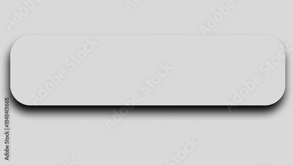 Fototapeta Modern gray rounded rectangle with shadow on light background