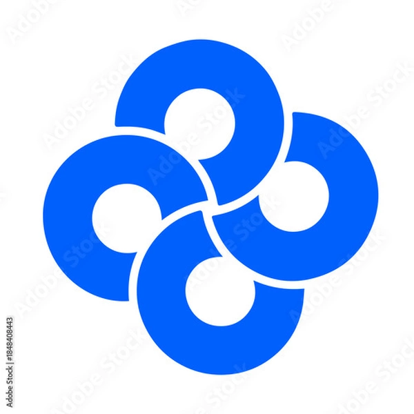 Fototapeta Abstract Circular Connection Logo Icon for Technology and Network Concept