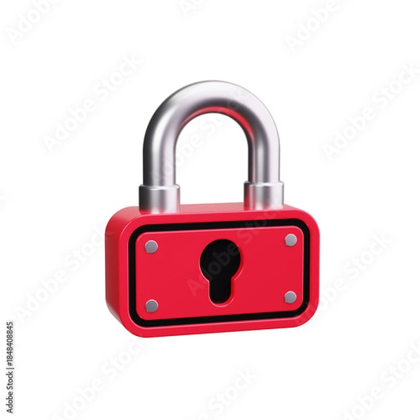 Fototapeta Padlock 3d render icons