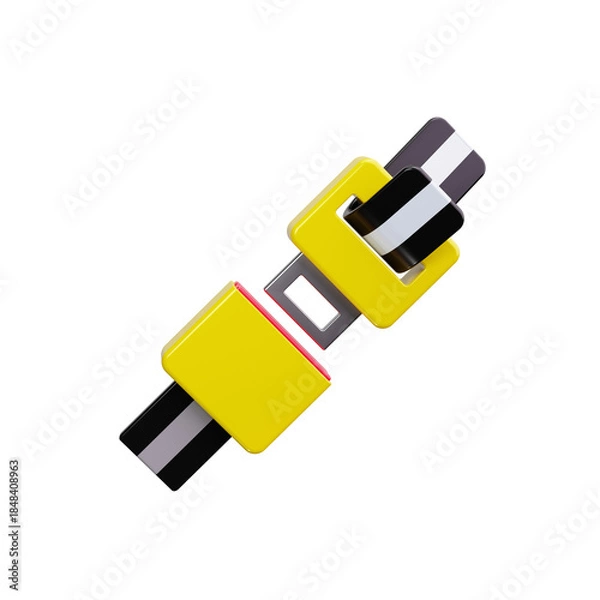 Obraz Seatbelt 3d render icons
