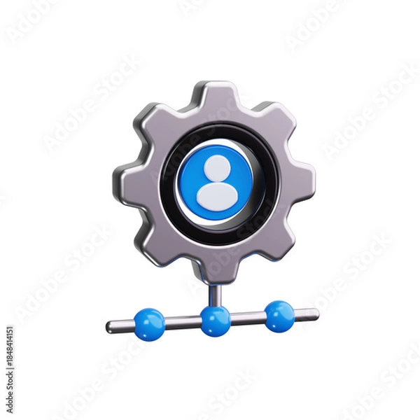 Fototapeta IT support 3d render icons