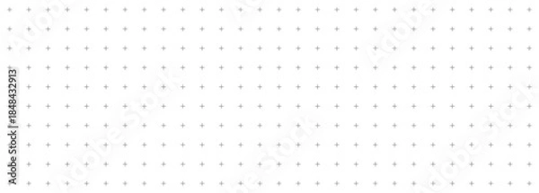 Obraz Bullet journal pattern. Cross design and grid on white background. Simple planner or notebook template. Monochrome Vector illustration.