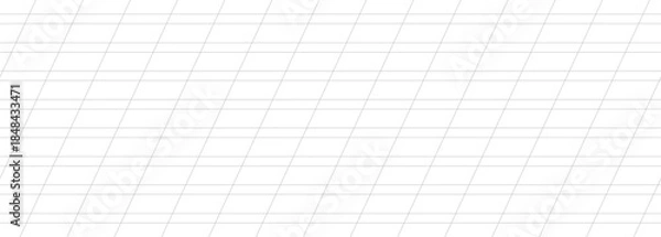 Obraz Lined notebook page template. Seamless pattern for printable bullet journal or practice worksheet. Simple Vector illustration.