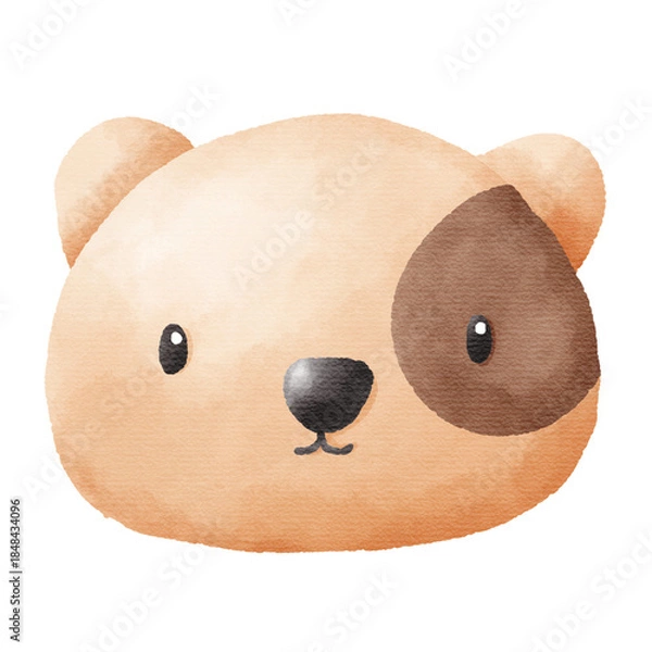 Fototapeta Illustration Of watercolor Dog face