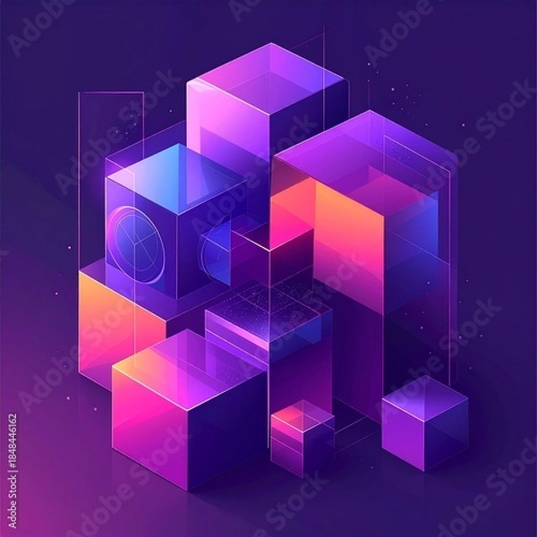 Fototapeta abstract cube background