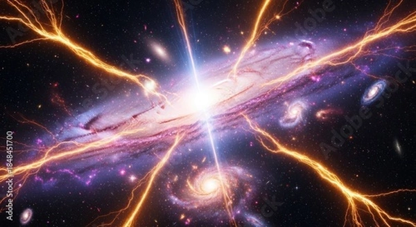 Obraz abstract space background with space