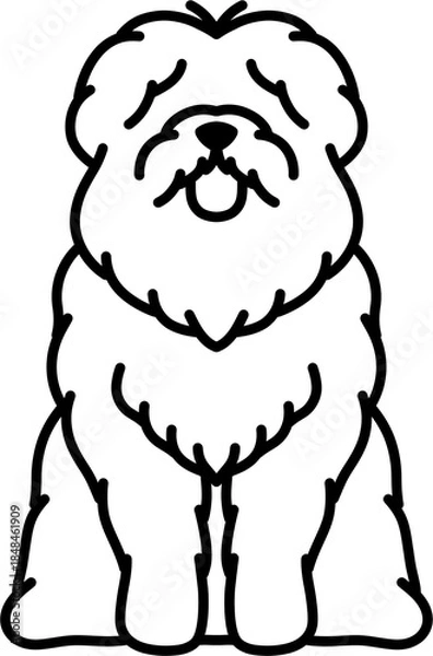 Obraz 삽살개 흑백