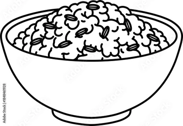 Obraz 현미밥 흑백