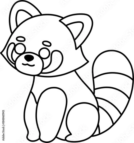 Obraz 랫서판다 흑백