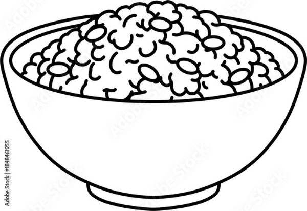 Obraz 검은콩밥 흑백