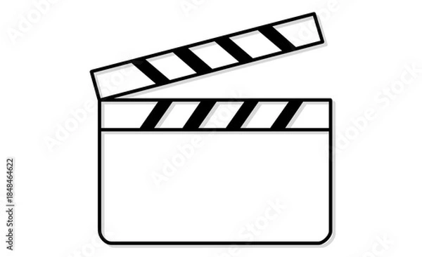 Obraz 趣味：シネマやエンターテインメントを象徴する白黒アイコン