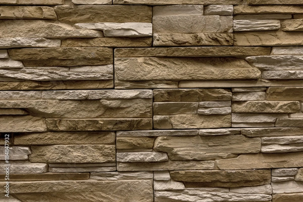 Fototapeta wall lined with decorative stone