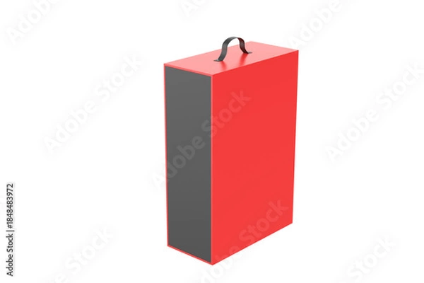 Obraz paper box mockup Isolated on white background . 3d illustration