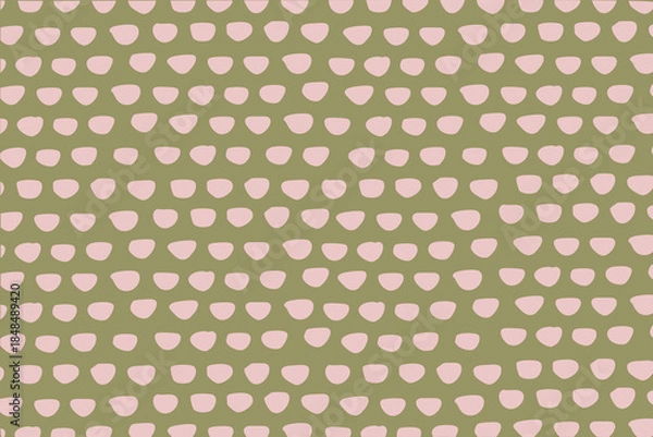 Obraz 手描き北欧風シームレスパターン　渋く印象的な色づかい