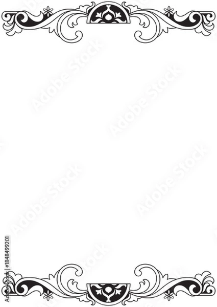 Obraz Vintage decor, graphic elements, frames, patterns.