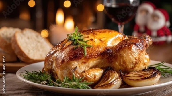 Obraz クリスマスのローストチキン