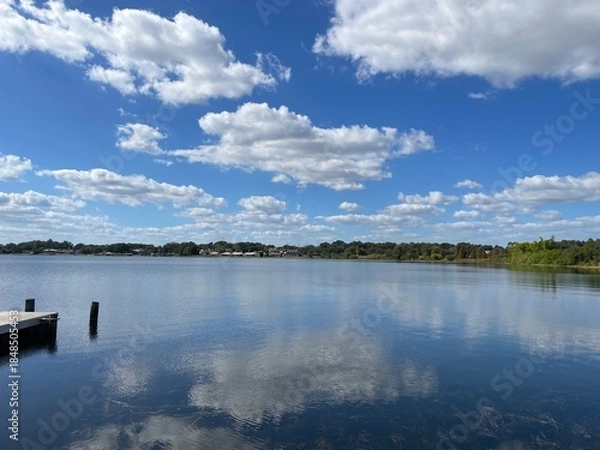Obraz Lake Roy wide open clouds and reflections