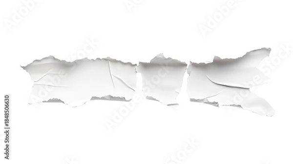 Obraz Torn edge paper pieces with drop shadows
