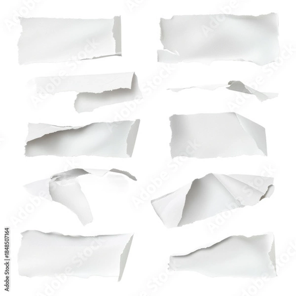 Obraz Crumpled and torn paper texture collection
