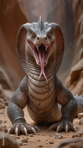 Fototapeta lizard on the roof