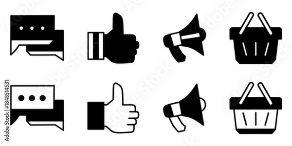 Obraz Ecommerce icon on white background. Vector logo ecommerce illustration.