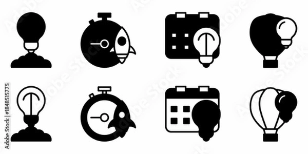 Obraz Startup icon on white background. Vector logo startup illustration.