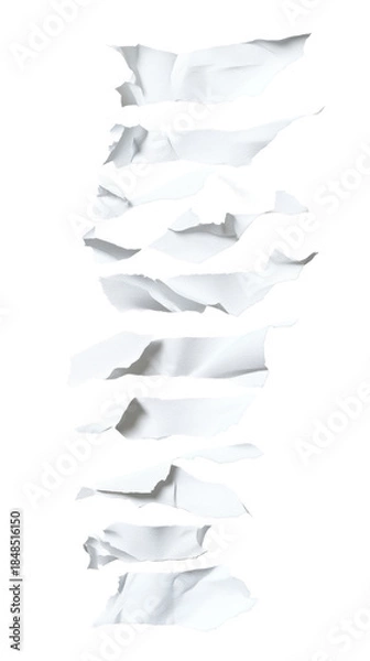Obraz Crumpled layered paper in vertical alignment
