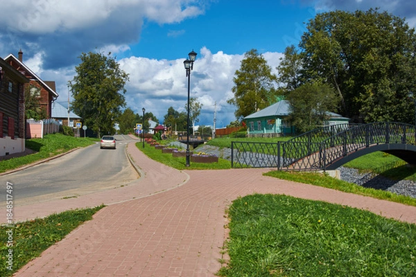 Obraz Myshkin  town , city ​​embankment