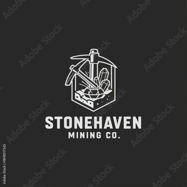 Obraz Stonehaven Mining Company Logo Design Element.