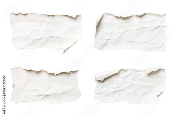 Obraz A torn, irregular white paper strip with soft textures.