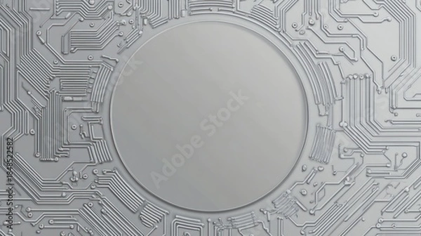 Obraz Abstract circuit board background with circle