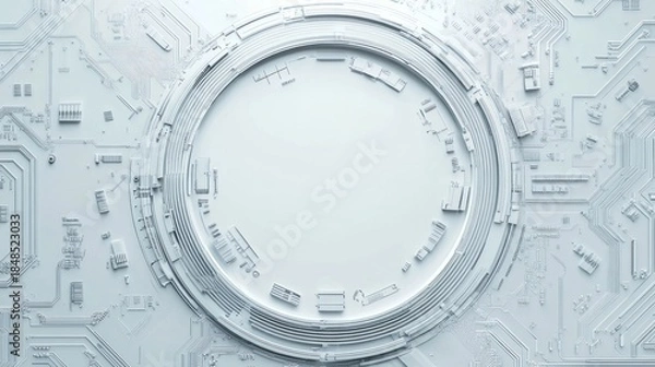 Obraz Abstract circuit board technology circle