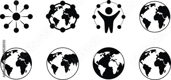 Obraz Global Network and Connection