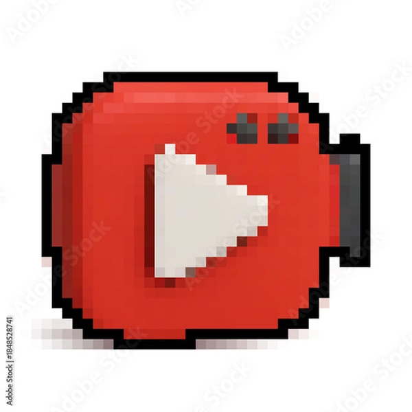 Obraz Pixel Art Play Button Icon