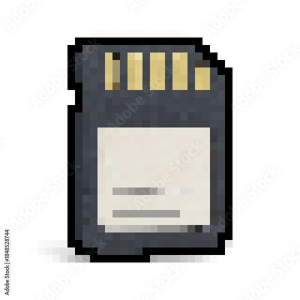 Obraz Pixel Art SD Card Icon