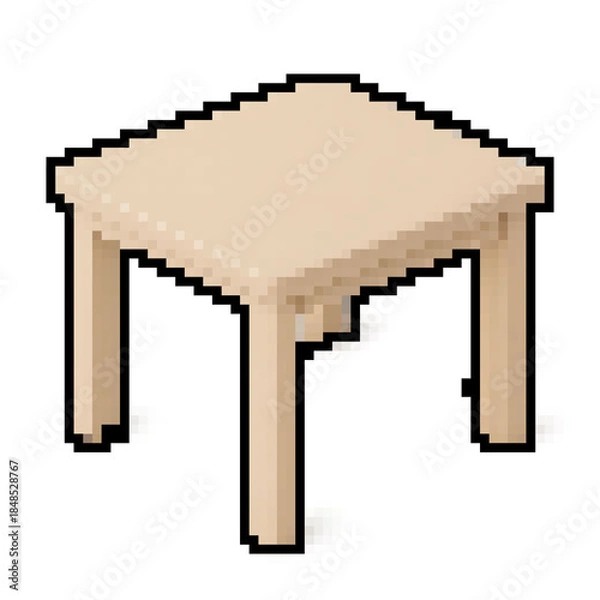 Obraz Pixel Art Table Icon