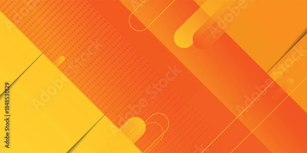 Fototapeta Abstract elegant orange with diagonal stripes background. Vector illustration