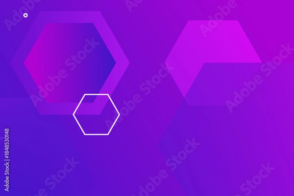 Fototapeta Abstract purple background. Fluid composition of shapes. Modern colorful flow poster. Cool banner design template.- Vector