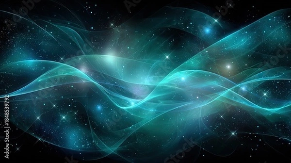 Obraz Abstract Cosmic Waves In Deep Space
